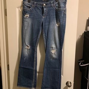 Silver Pioneer Destessed Jeans